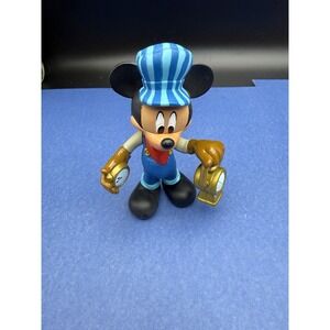 Disney Store Mickey Mouse and Friends Mickey Mouse as Train Engineer PVC Figure